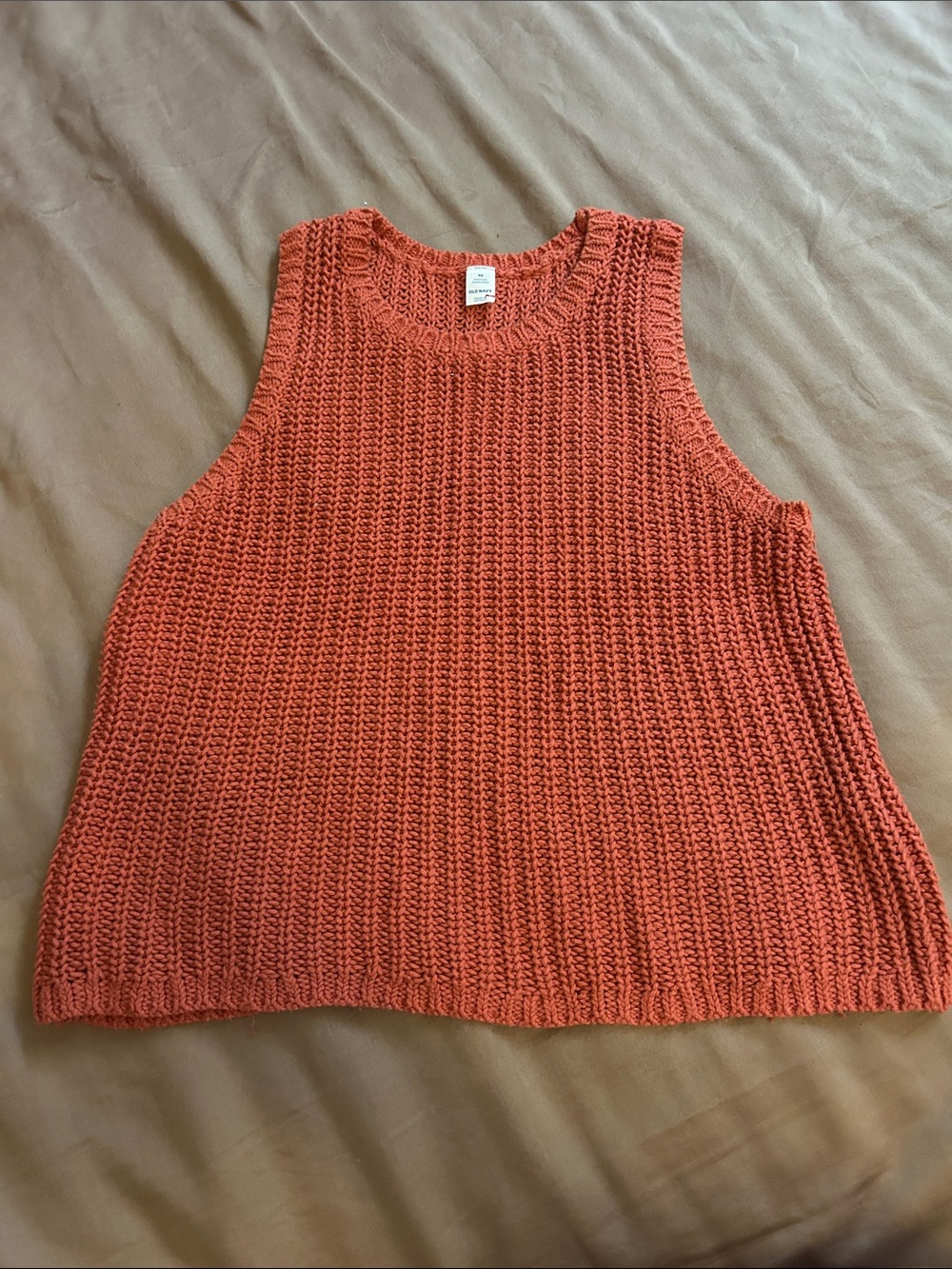 Old Navy Sleeveless Crewneck Knit Top - Burnt Orange